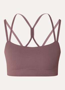 Nike Dames Zenvy sport bh met light support en dri-FIT in de kleur Taupe, maat: M