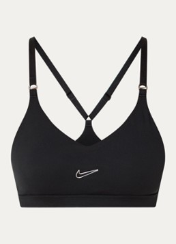Nike Dames Indy sport bh met light support en dri-FIT in de kleur Zwart, maat: M