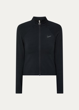 Nike Dames Fitted vest met opstaande kraag in de kleur Zwart, maat: S