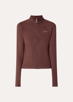 Nike Dames Fitted vest met opstaande kraag in de kleur Bruin, maat: XS