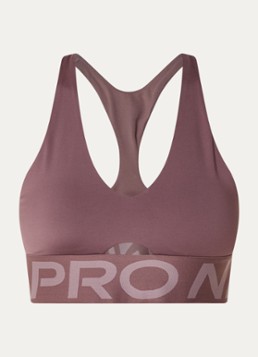 Nike Dames Pro Sculpt sport bh met medium support en Dri-FIT in de kleur Aubergine, maat: S