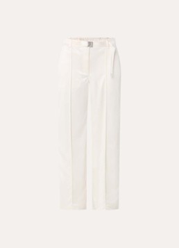 Nike Dames High waist straight fit joggingsbroek van satijn in de kleur Ivoor, maat: S