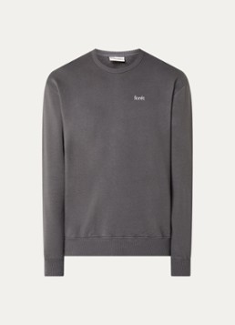 Forét Heren Noon sweater met logoborduring in de kleur Donkergrijs, maat: S