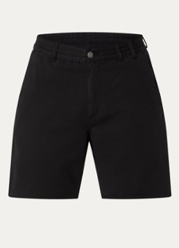 Forét Heren Clay straight fit korte broek met steekzakken in de kleur Zwart, maat: M