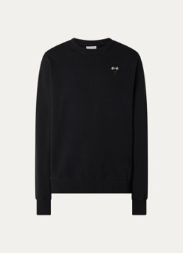 Forét Heren Posy sweater met logo in de kleur Zwart, maat: M