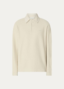 Forét Heren Regular fit polo met structuur in de kleur Beige, maat: S