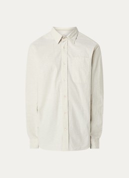 Forét Heren Regular fit overhemd met borstzak in de kleur Lichtgrijs, maat: XL