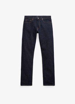 Ralph Lauren Heren Hampton straight leg jeans met donkere wassing in de kleur Rinse Stretch / Indigo