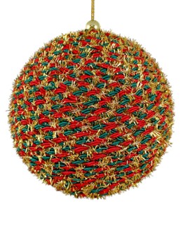 Shishi Touw kerstbal 10 cm Multicolor - Deal