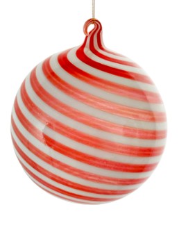 Shishi Swirl kerstbal 10 cm Rood