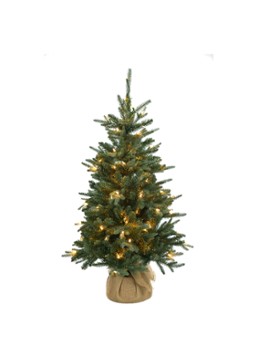 Van Der Gucht Everton kunstkerstboom met LED verlichting 122 cm Groen - Deal