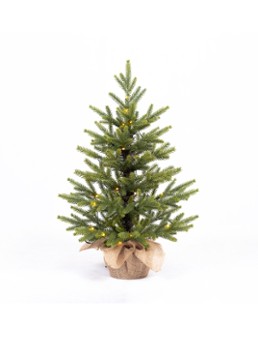 Van Der Gucht Detroit kunstkerstboom met LED verlichting 60 cm Donkergroen - Deal