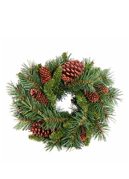 Van Der Gucht Pine Cone kerstkrans 50 cm Groen - Deal