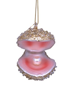 Vondels Oester kersthanger 6,5 cm Goud - Deal