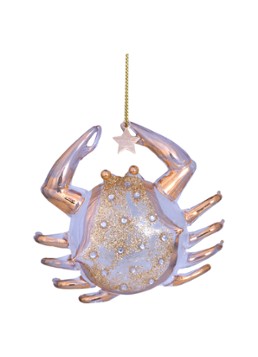 Vondels Krab kersthanger 11 cm Goud - Deal
