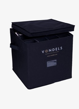 Vondels Opbergdoos kersthangers / kerstballen 34 x 34 cm Zwart - Deal
