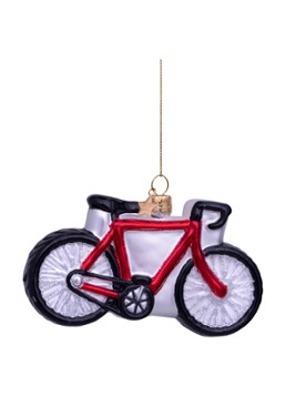 Vondels Rode Racefiets kersthanger 6,5 cm Rood - Deal