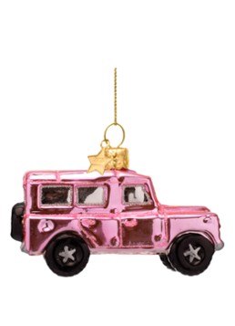 Vondels SUV Auto kersthanger 6 cm Roze - Deal