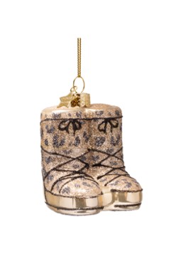 Vondels Panter snowboots kersthanger 7 cm Goud - Deal