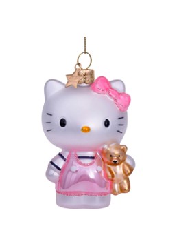 Vondels Hello Kitty met Beer kersthanger 9 cm Roze - Deal