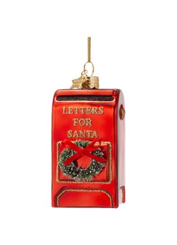 Vondels Kerstman's Postbus kersthanger 8 cm Rood - Deal