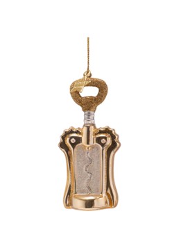 Vondels Flesopener kersthanger 10,5 cm Goud - Deal