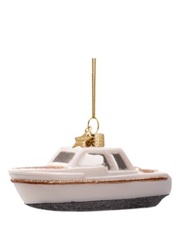 Vondels Cabin boot kersthanger 4,5 cm Gebroken wit - Deal