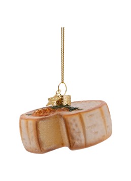 Vondels Camambert kaas kersthanger 4 cm Goud - Deal