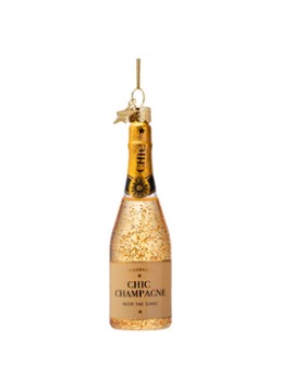 Vondels Champagne Fles kersthanger 15,5 cm Goud - Deal