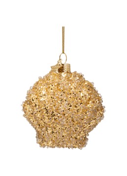 Vondels Diamanten schelp kersthanger 8 cm Goud - Deal