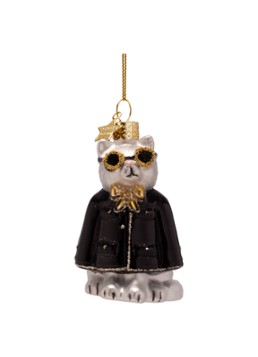 Vondels Fashion Kat kerstanger 8 cm Zwart - Deal