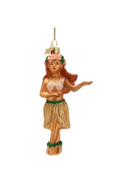 Vondels Hula meisje kersthanger 13,5 cm Brons - Deal