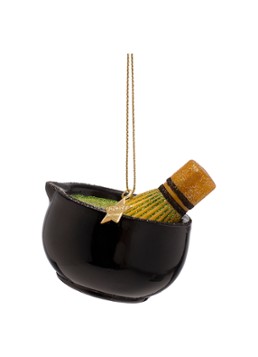 Vondels Matcha Thee Set kersthanger 6 cm Zwart - Deal
