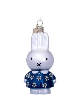 Vondels Nijntje/Miffy bloemenjurk kersthanger 11,5 cm Donkerblauw - Deal