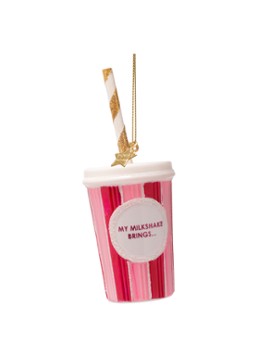 Vondels Milkshake kersthanger 14 cm Roze - Deal