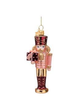 Vondels Notenkraker kersthanger 16 cm Roze - Deal