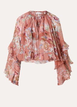 Zimmermann Dames Awaken tuniek met bloemenprint in de kleur Rood, maat: 36