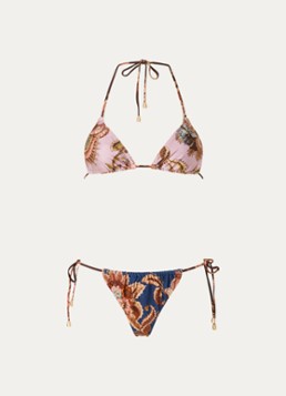 Zimmermann Dames Aster bikiniset met print in de kleur Oudroze, maat: 36
