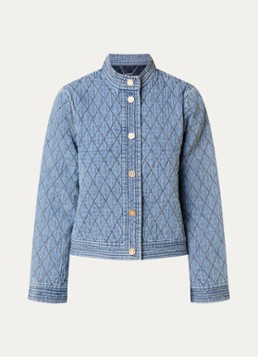 Zimmermann Dames Indra spijkerjas met quilt patroon in de kleur Indigo, maat: 40