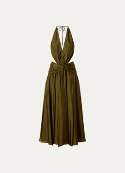 Zimmermann Dames Indra maxi rok van zijde in de kleur Mosgroen, maat: 38