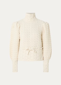 Zimmermann Dames Trui van wol met opstaande kraag in de kleur Gebroken wit, maat: M