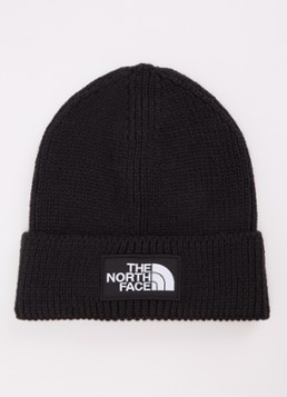 The North Face Heren The Logo Box grofgebreide muts in de kleur Zwart, maat: OS