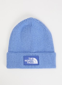 The North Face Heren The Logo Box grofgebreide muts in de kleur Indigo, maat: OS