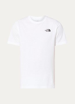The North Face Heren Evolution Box T-shirt met logo- en backprint in de kleur Wit, maat: XS