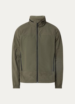 The North Face Heren Jack met ruitdessin en ritszakken in de kleur Olijfgroen, maat: XS