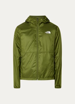 The North Face Heren Cyclone windjack met capuchon en ritszakken in de kleur Groen, maat: M