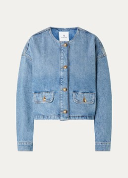 Anine Bing Dames Blanche spijkerjas met klepzakken in de kleur Indigo, maat: L