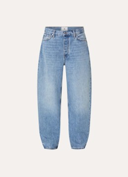 Anine Bing Dames Fritz high waist tapered jeans met medium wassing in de kleur Indigo, maat: W 31