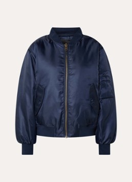 Anine Bing Dames Leon gewatteerd bomberjack met klepzakken in de kleur Donkerblauw, maat: XS