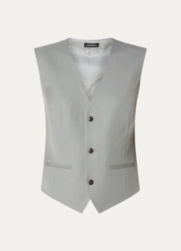 Anine Bing Dames Mario gilet in wolblend met opgestikte zakken in de kleur Grijs, maat: M